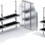 Folding Shelves Package - Transit 148" EXT WB High Roof - Sliding Partition