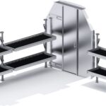 Folding Shelves Package - Transit 148" WB High Roof - Sliding Partition
