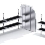 Folding Shelves Package - Sprinter 170" EXT WB High Roof - Sliding Partition