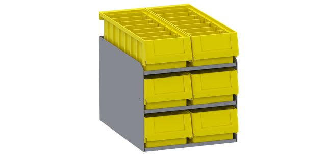 Small-Parts-Bins-40331-In-Steel-Shelf-Cabinet-6-Bins-2.jpg Small Parts Bins (40331) In Steel Shelf Cabinet - 6 Bins - Image 1